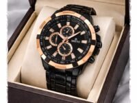 SWISSTYLE Black Chain Chrono Look Analog Watch for Men