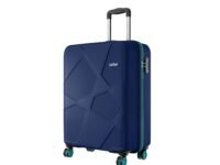Safari Cabin Pentagon Pro 8 Wheels Spinner 55Cm Trolley Bag Hard Case Polypropylene, 360° Wheeling Carry on Luggage for Men & Women, Suitcase for Travel, Navy