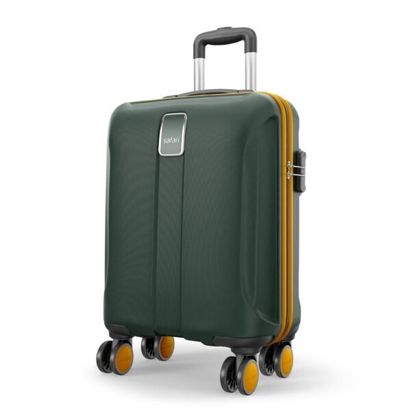 Safari Cabin Polycarbonate Spinner Thorium Neo 8 Wheels 55Cm Size Trolley Bag, Hard Case, 360º Wheeling Carry-On Luggage for Men & Women, Travel Bag, Suitcase for Travel, Dusk Green