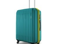 Safari Genius Alley 66cm Medium Size Check-in Trolley Bag Hard Case Polypropylene, 4 Wheels, 360 Degree Wheeling Luggage, Travel Bag, Suitcase for Travel, Trolley Bags for Travel, Teal Green