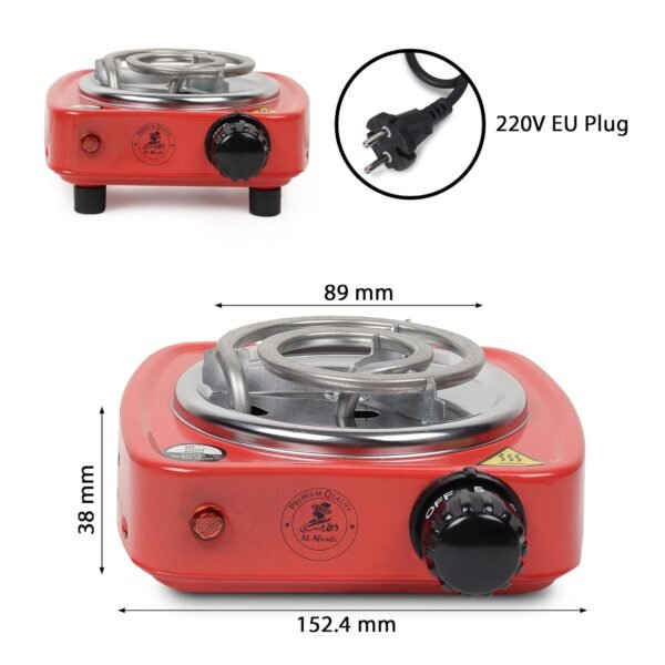 SaleOn Electric Coil Stove 500W Mini Electric Chulha Hot Plate | Coal Burner, Portable Cooking Heater, Small Electric Stove, Charcoal Burner, Travel Stove for Home & Hostel | 6 Month Warranty