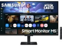 Samsung 32" (80cm) M5 Smart Monitor with Smart TV Experience|FHD 1920 x 1080|Screen Mirroring TV Plus|Speakers|Adaptive Sound|Wi-Fi|HDMI|Bluetooth|LS32FM500EWXXL|Black