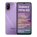 Samsung Galaxy M17e 5G Mobile (Vibe Violet, 6GB RAM, 128GB Storage) | Smoothest 120 Hz Refresh Rate| Monster 6000 mAh Battery | IP54 | 6 Gen OS Upgrades | AI | Gemini Live | Without Charger