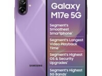 Samsung Galaxy M17e 5G Mobile (Vibe Violet, 6GB RAM, 128GB Storage) | Smoothest 120 Hz Refresh Rate| Monster 6000 mAh Battery | IP54 | 6 Gen OS Upgrades | AI | Gemini Live | Without Charger