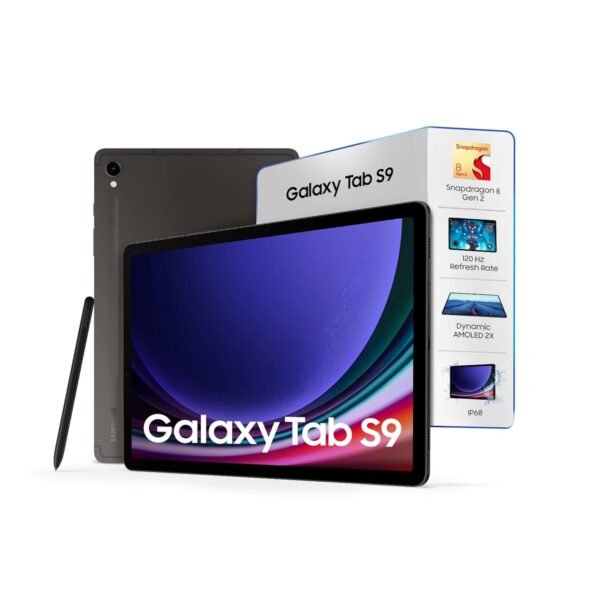 Samsung Galaxy Tab S9, S Pen in-Box, 27.81 cm (11 inch) Dynamic AMOLED 2X Display, RAM 8 GB, ROM 128 GB Expandable, Wi-Fi Tablet, Gray