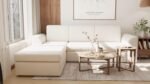 Sekar Lifestyle Lounge Series RHS Leatherette Sofa Set for Living Room (Beige, 4 Seater) 4-Person Sofa