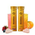 Setu Skin Renew Glutathione Tablets for Glowing Skin | 30 Effervescent Tablets with 500mg L-Glutathione & Vitamin C | Antioxidant, Skin Glow Supplement for Clear Skin | Mixed Berry & Orange, Pack of 2