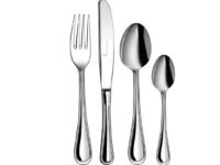 Shri & Sam Gourmet Stainless Steel Cutlery Set, 24-Pieces, Silver