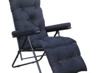 Spacecrafts® Recliner Folding Easy Chair | 5 Adjustable Positions | Cushioning | Portable & Space Saving Easy Chair for Home Relax Old Age | Black