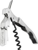 Stainless Steel All-in-One Corkscrew Wine Bottle Opener and Foil Cutter Silver Color 1 Pcs