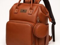 StarAndDaisy Diaper Bag for Mothers for Travel/Premium Vegan Leather Diaper Bag with Easy Acess Mobile Pocket, 26L Waterproof Baby Bag for Mother Travel with 16 Multipurpose Pockets