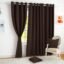 Story@Home 100% True Blackout Door Curtains 7 Feet Long Set of 1 | Solid Printed | Room Darkening Curtain | Thermal Insulated Curtains for Living Room | (116 x 215 cm, Dark Brown)