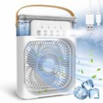 TEKCOOL Mini Cooler for Room Cooling AC Portable Mini Fan Artic Cooler with 7 Colors LED Light, 1/2/3 H Timer, 3 Wind Speeds and 3 Spray Modes for Office,Home,Dorm,Travel.;