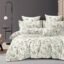 THE HOME STYLE Cotton Feel Glace Cotton Elastic Fitted Printed King Size Double Bed Bedsheet with 2 Pillow Cover Fits Upto 8 Inches Mattress, 300TC (72"x78", Petal Dreamscape)