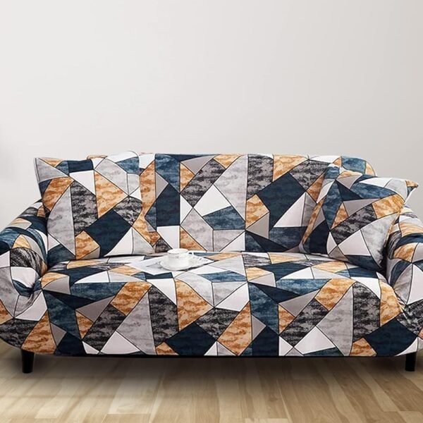 TONY STARK Universal Three Seater Sofa Cover Big Elasticity, Spandex & Polyester Sofa Slipcover with 1 Piece Cushion Cover Included (Three Seater, 185-230cm, Antique Prism)