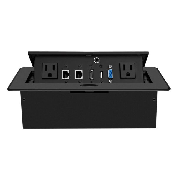 Table Pop up Power Date Center Connection Box with Outlet Network HDMI for Conference Desk