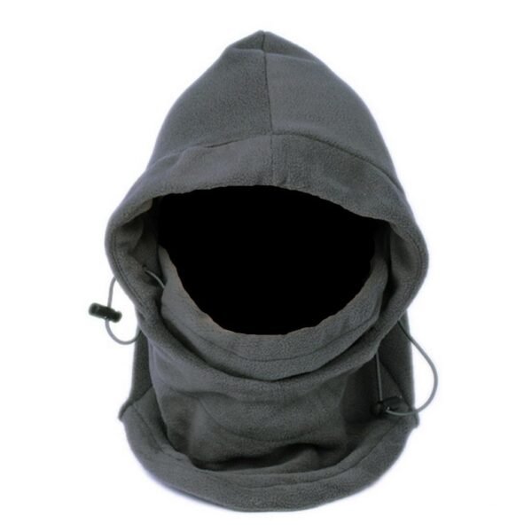 Thermal Warm Fleece Full Face Mask Balaclava CS Mask - Windproof Hooded Scarf Hat, Head and Neck Cover for Winter Outdoor Sports, Cycling, Motorcycle, Ski, Snowboard, Fishing (Grey)