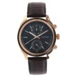 Titan Workwear Quartz Multifunction Black Dial Brown Leather Strap Watch for Men - NT1733KL03