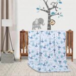 Trance Home Linen 100% Cotton | New Born Baby Blanket | Baby Dohar Swaddler Comforter | Warm Baby Essential (1 Year to 3 Year 100x140 Centimeters | Elephant)
