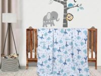Trance Home Linen 100% Cotton | New Born Baby Blanket | Baby Dohar Swaddler Comforter | Warm Baby Essential (1 Year to 3 Year 100x140 Centimeters | Elephant)
