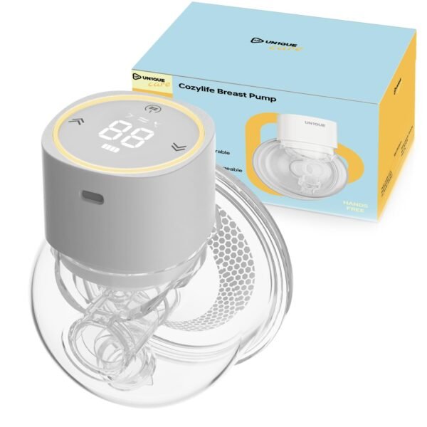 UN1QUE Wearable Breast Pump for Feeding Mothers, Hands Free| BPA Free| Electric Breast Pump 1200mAh Battery, 200ml Milk Cup, 3 Modes & 9 Levels| Smart Display| 1 Year Warranty Breast Feeding Pump