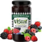 Vistevia Sugar Free Mixed Berry Jam, Diabetic and Keto Friendly - Sweetened Naturally with Stevia, More Than 60% Berries Content - Tastes Delicious - Pack of 1 (420GM)