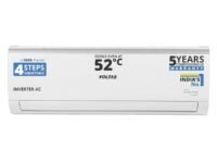 Voltas 123V CAE 1 ton 3 star,New star rated, inverter Split AC | 4-IN-1 Adjustable mode| High ambient Cooling-cools even at 52°C | Anti dust filter with Anti-microbial coating |Copper Coil |White
