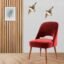 WOODEN SPACE Soft Serenity Velvet Dining Chairs | Rosewood Legs | Comfortable & Stylish for Dining Room, Living Room, Bedroom, Cafe, or Restaurant | 1-Year Warranty (Maroon)