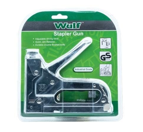 WULF Heavy Duty Manual Stapler Gun (4–14mm) | 3-in-1 Staple, Nail & Pin Tacker with 4000 Staples | Steel Body Staple Gun Nailer for Furniture, Upholstery, Woodworking & DIY Repair Tools