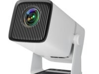 WZATCO Yuva Go Plus, 1080P Native Projector 4K Ultra HD, Android 13.0 Smart Home, Rotatable, Auto & 4D Keystone, 9000 Lumens, WiFi-6 & BT, Screen Mirroring, ARC, Room Portable Cinema, White