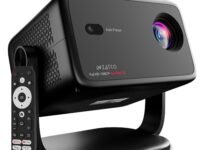 WZATCO Yuva Vibe, Certified OS Smart Home Projector, Native 1080P Fully Automatic, HDMI ARC, WiFi 6 & BT, 14000 Lumens, Screen Mirroring, Portable Room Cinema, Black