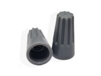 Wire Connectors, Insulating Insert Twist Electrical Wire Connectors with Spring, Portable Wire Caps for Quick Connection, Colorful Wire Caps Electrical Screw Caps For Secure Wiring ((P1, Grey, 100)