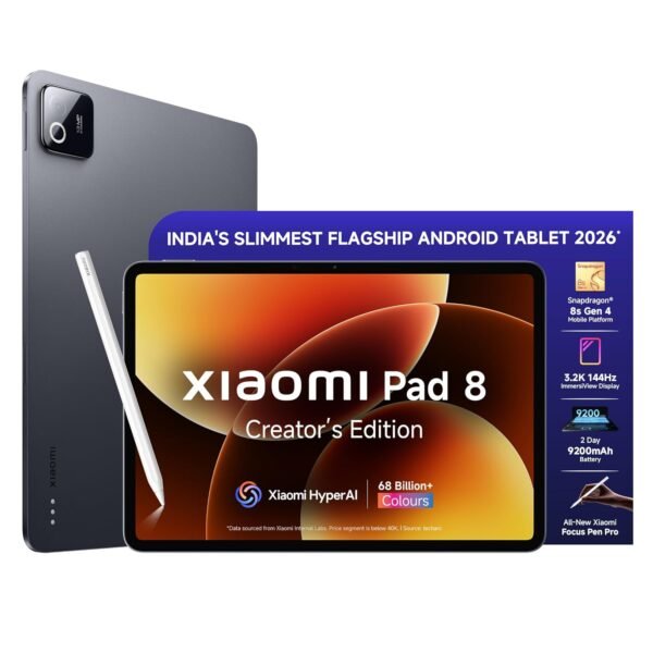 XIAOMI Pad 8 Creator's Edition with Focus Pen Pro [Smartchoice] Flagship Snapdragon 8s Gen 4 |11.2" 3.2K | 12GB, 256GB | Ultra Slim Metal Design | 9200mAh Battery HyperAI | Wi-Fi 7 | Graphite Grey