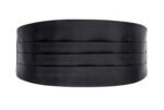ZITTI Silkblend Adjustable Back Black Cummerbund – Classic Formal Tuxedo Waistband for Men