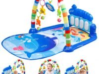 Zest 4 Toyz Baby Play Mat Gym & Fitness Rack with Hanging Rattles Lights & Musical Keyboard Mat Piano Multi-Function ABS Plastic(up to 2 Year) Multi Color (Made in India)