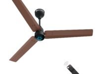 atomberg Renesa 1200mm BLDC Ceiling Fan with Remote Control | BEE 5 star Rated Energy Efficient Ceiling Fan | High Air Delivery with LED Indicators | 3 Year Warranty (Brown & Black)