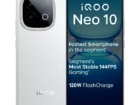iQOO Neo 10 (Alpine White, 8GB RAM, 256GB Storage) | Segment's Fastest Processor* with Snapdragon 8s Gen 4 & Supercomputing chip Q1 | 120W FlashCharge | Segment's Brightest AMOLED Display