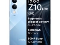 iQOO Z10 Lite 5G (Titanium Blue, 8GB RAM, 256GB Storage) | 6000 mAh Battery | Dimensity 6300 5G Processor with 433K+* AnTuTu Score | IP64 Rated & Military Grade Shock-Resistance