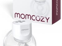 Momcozy Hands-Free Breast Pump S12 Pro, Wearable, Portable Pump with Soft Double-Sealed Flange 24mm, 3 Modes & 9 Levels Electric Breast Pump for Easy Pumping, Smart Display (1 Pack, White)