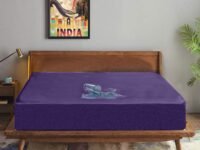 Trance Cotton Feel Terry Ultra Soft Waterproof Mattress Protector | Breathable - Hypoallergenic Mattresses Cover (75x72 inch | 6.25x6 feet,Plum - Pack of 1)