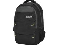 Safari Omega Pro Laptop Backpack With Raincover, 3 Compartments, Bottle Holder, Organizer, Unisex Bag For Boys & Girls, School/College/Office/Travel Bag, Color- Black, 35L