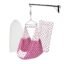 Baby Set | Pure Cotton Cloth, Removal Pad, Mosquito Net, Spring, Triangle and Window Hanger | FS- (Dark Pink, Star Design)