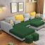 Casaliving Minta LHS 8 Seater L Shape Sofa Set with Center Table for Living Room (Green Grey Fabric) Premium Fabric Sofa Set for Living Room | Hall
