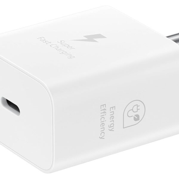 45W Super Fast Charger Compatible with Samsung Galaxy S24/S23/S22/S21/S20 (Ultra/Plus/Fe), Note 20/20+/10(All Series), Z Fold/Flip/S/A/F/M Series | Type C PD 3.0 Charger Adapter White