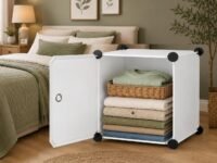 6 Door Plastic Wardrobe for Kids - Cupboard for Clothes Storage Rack, Almirah for Clothes, Baby Collapsible Wardrobe, Multi-Purpose Kids Storage Organizer for Books,Toy,Living Room