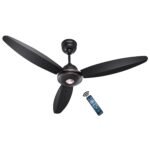 ACTIVA Gracia 1200mm Ceiling Fan, 3 Wider Blade, BLDC 28 Watt Motor Fan with LED Light, Energy Saving, Full Remote Control, Reversible Mode and Timer, 4 Years Warranty - Smoke Brown