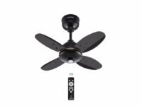 ACTIVA Gracia 600MM Ceiling Fan, 4 Blade, BLDC 28 Watt Motor, Noiseless,High Speed Fan with LED Light, Energy Saving, Full Remote Control, Reversible Mode & Timer, 5 Years Warranty-Smoke Brown