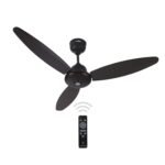 ACTIVA Gracia BLDC Ceiling Fan 1200mm | LED Light Ceiling Fan with Remote Control | 5 Star Rated Energy Efficient Fan | 28W High Speed Motor | Silent 3 Blade Design | Smoke Brown | 5 Year Warranty