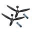 ACTIVA Gracia BLDC Ceiling Fan 1200mm (Pack of 2) | 28W Energy Saving | BEE 5 Star Rated | LED Light + Remote Control | 380 RPM High Speed | Silent Operation | Reversible Airflow | Timer | Smoke Brown