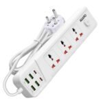 AGARO Regal Extension Board 3 Universal Sockets, 4 USB + 2 Type-C Fast Charging, 2500W, Overload & Surge Protection, Master Switch, 6ft Heavy-Duty Cord, Multi-Device Charging for Home/Office